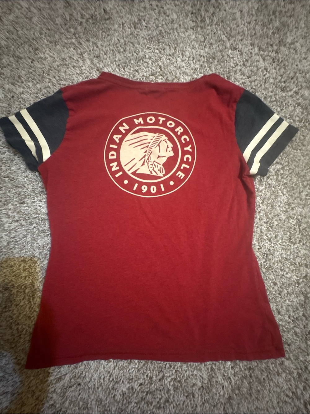 Ladies Indian Motorcycle Tee with Contrast Sleeves